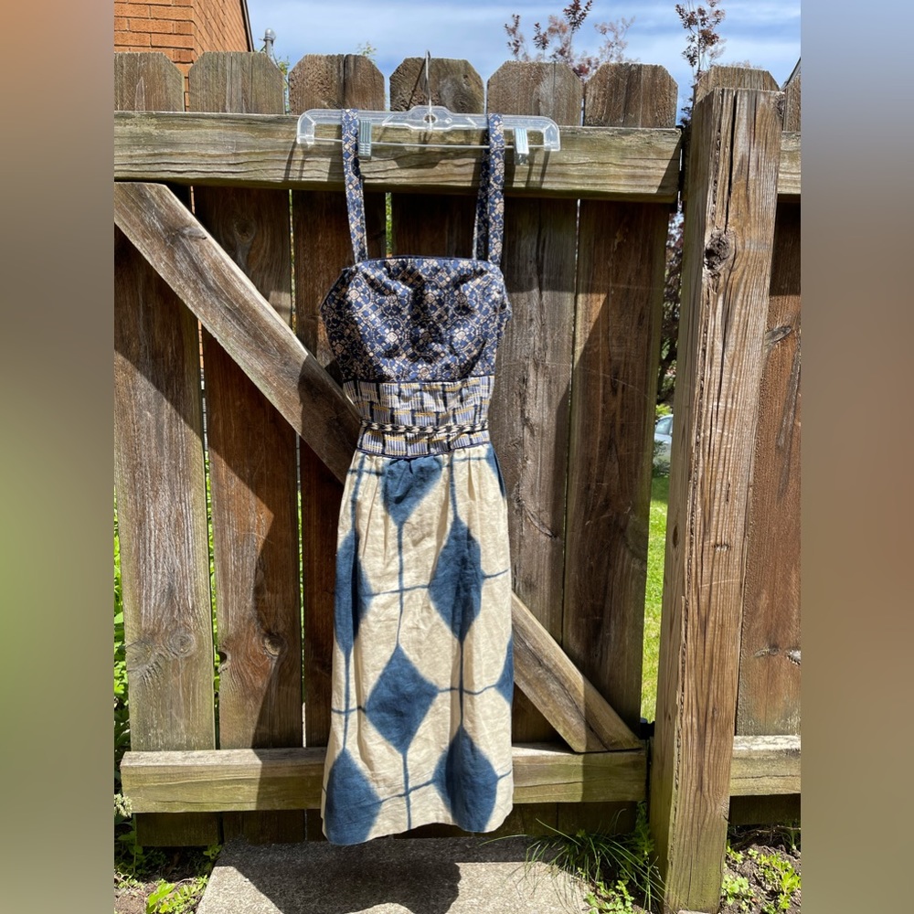 Maeve size 10 Magellan Shibori mixed print summer dress